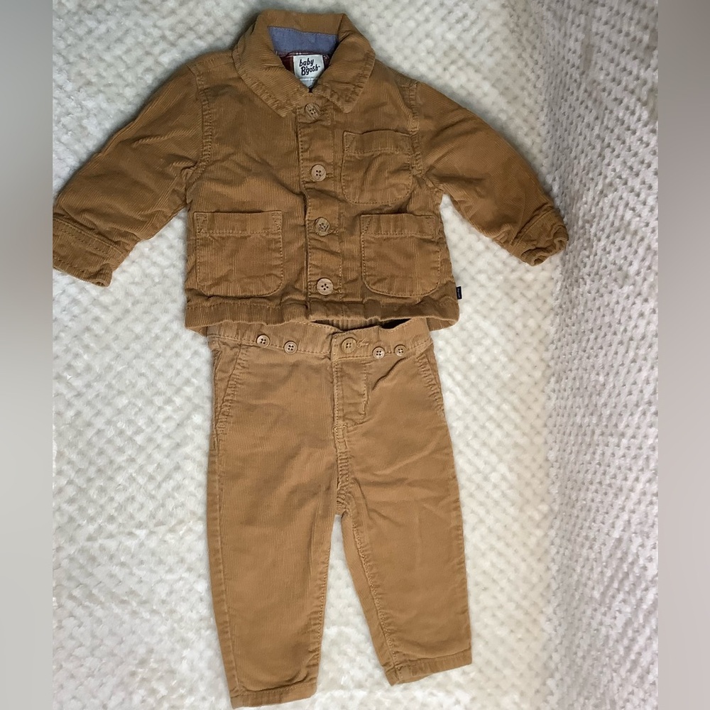Baby Bgosh Tan Corduroy Jacket & Pants Set Size 6 Months 6M